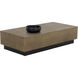 Albans 60 X 30 inch Brass / Black Coffee Table